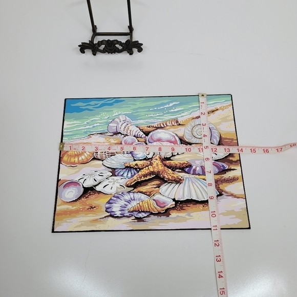 Shells Paint by Number Finished Acrylic Painting Finished 14 by 11 - Picture 17 of 17